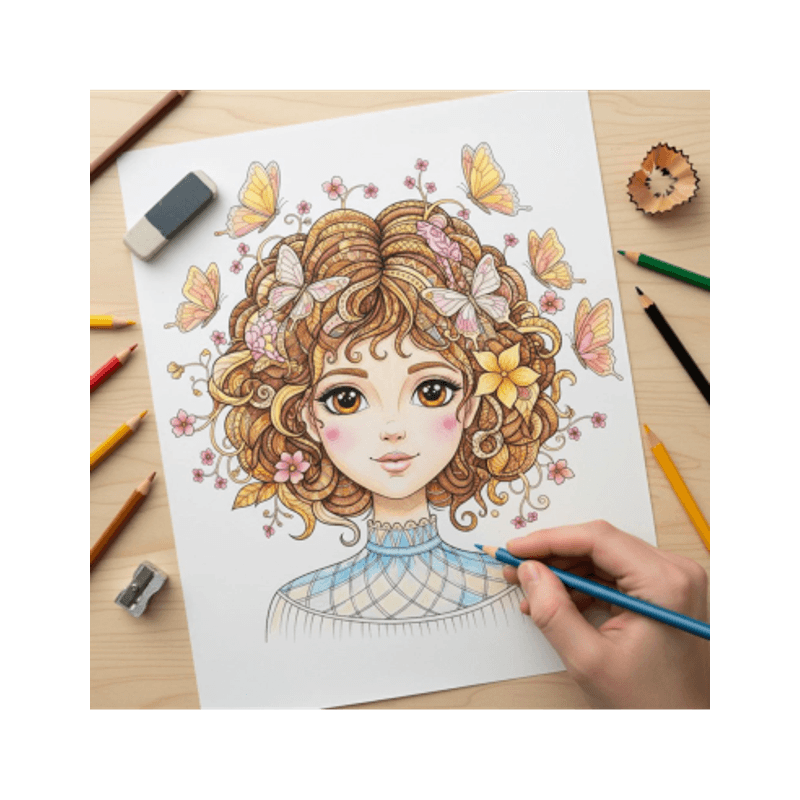 Carti si Birotica - Carti - Carti pentru copii - Carti de colorat - Carte de colorat, 50 de ilustratii Coafuri Abstracte - Volumul I, 106 pagini, A5 - Infinity.ro