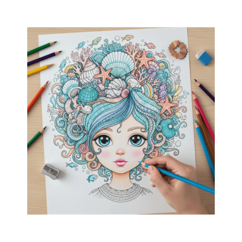 Carti si Birotica - Carti - Carti pentru copii - Carti de colorat - Carte de colorat, 50 de ilustratii Coafuri Abstracte - Volumul I, 106 pagini, A5 - Infinity.ro
