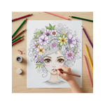 Carti si Birotica - Carti - Carti pentru copii - Carti de colorat - Carte de colorat, 50 de ilustratii Coafuri Abstracte - Volumul I, 106 pagini, A5 - Infinity.ro