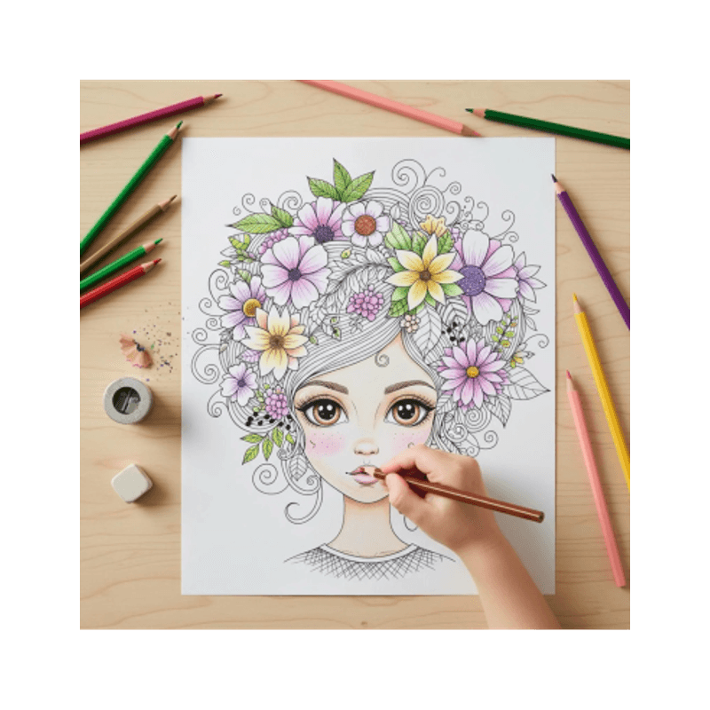Carti si Birotica - Carti - Carti pentru copii - Carti de colorat - Carte de colorat, 50 de ilustratii Coafuri Abstracte - Volumul I, 106 pagini, A5 - Infinity.ro