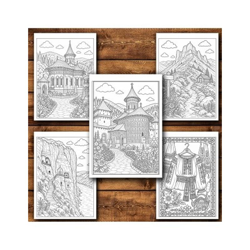 Carti si Birotica - Carti - Carti pentru copii - Carti de colorat - Carte de colorat, 50 de ilustratii Coloreaza Moldova - Volumul II, 106 pagini, A5 - Infinity.ro
