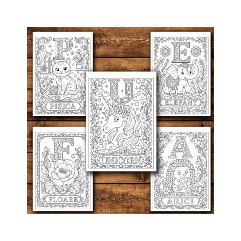 Carti si Birotica - Carti - Carti pentru copii - Carti de colorat - Carte de colorat, 50 de ilustratii Coloram ABC-darul, 106 pagini, A5 - Infinity.ro