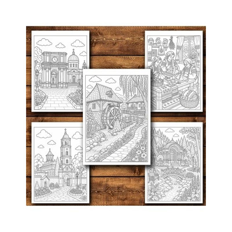 Carti si Birotica - Carti - Carti pentru copii - Carti de colorat - Carte de colorat, 50 de ilustratii Coloreaza Moldova - Volumul I, 106 pagini, A5 - Infinity.ro