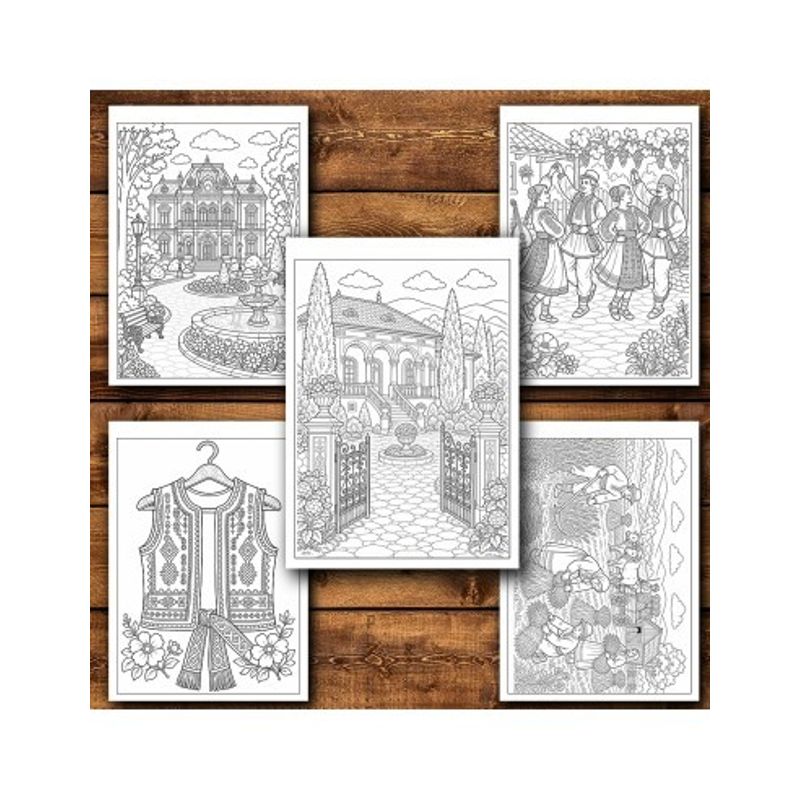 Carti si Birotica - Carti - Carti pentru copii - Carti de colorat - Carte de colorat, 50 de ilustratii Coloreaza Oltenia - Volumul II, 106 pagini, A5 - Infinity.ro