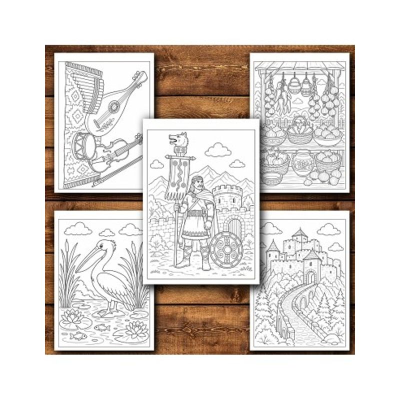 Carti si Birotica - Carti - Carti pentru copii - Carti de colorat - Carte de colorat, 50 de ilustratii Coloreaza Romania - Volumul II, 106 pagini, A5 - Infinity.ro