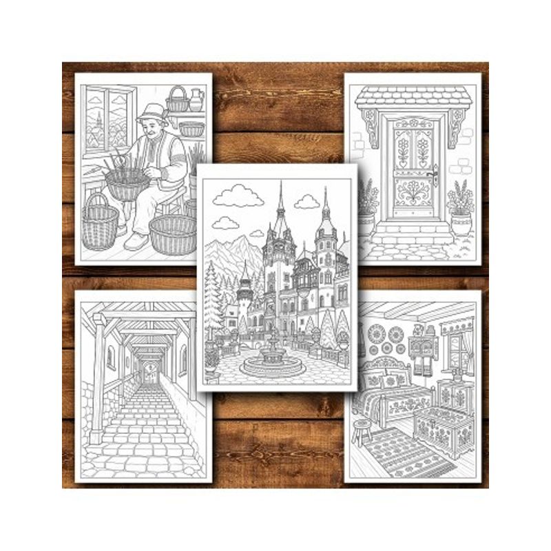Carti si Birotica - Carti - Carti pentru copii - Carti de colorat - Carte de colorat, 50 de ilustratii Coloreaza Transilvania - Volumul I, 106 pagini, A5 - Infinity.ro