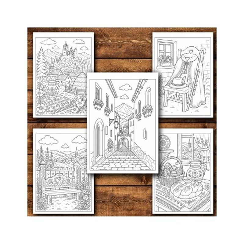 Carti si Birotica - Carti - Carti pentru copii - Carti de colorat - Carte de colorat, 50 de ilustratii Coloreaza Transilvania - Volumul I, 106 pagini, A5 - Infinity.ro