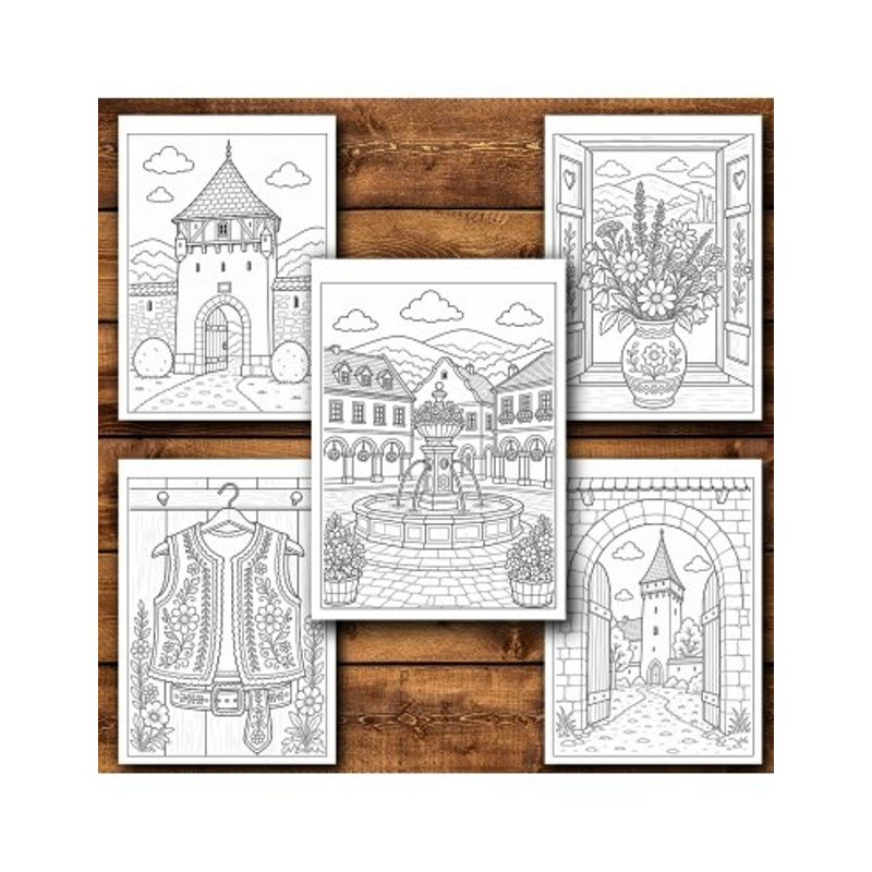 Carti si Birotica - Carti - Carti pentru copii - Carti de colorat - Carte de colorat, 50 de ilustratii Coloreaza Transilvania - Volumul I, 106 pagini, A5 - Infinity.ro