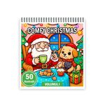 Carti si Birotica - Carti - Carti pentru copii - Carti de colorat - Carte de colorat, 50 de ilustratii Comfy Christmas - Volumul I, 106 pagini, A5 - Infinity.ro