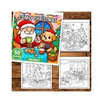 Carti si Birotica - Carti - Carti pentru copii - Carti de colorat - Carte de colorat, 50 de ilustratii Comfy Christmas - Volumul I, 106 pagini, A5 - Infinity.ro