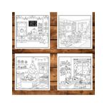 Carti si Birotica - Carti - Carti pentru copii - Carti de colorat - Carte de colorat, 50 de ilustratii Comfy Christmas - Volumul I, 106 pagini, A5 - Infinity.ro