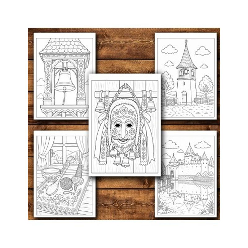 Carti si Birotica - Carti - Carti pentru copii - Carti de colorat - Carte de colorat, 50 de ilustratii Coloreaza Transilvania - Volumul II, 106 pagini, A5 - Infinity.ro