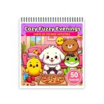 Carti si Birotica - Carti - Carti pentru copii - Carti de colorat - Carte de colorat, 50 de ilustratii Cozy Fuzzy Evenings, 106 pagini, A5 - Infinity.ro