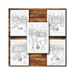 Carti si Birotica - Carti - Carti pentru copii - Carti de colorat - Carte de colorat, 50 de ilustratii Copii care joaca fotbal - Volumul II, 106 pagini, A5 - Infinity.ro
