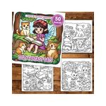 Carti si Birotica - Carti - Carti pentru copii - Carti de colorat - Carte de colorat, 50 de ilustratii Cozy Fantasy Cats, 106 pagini, A5 - Infinity.ro
