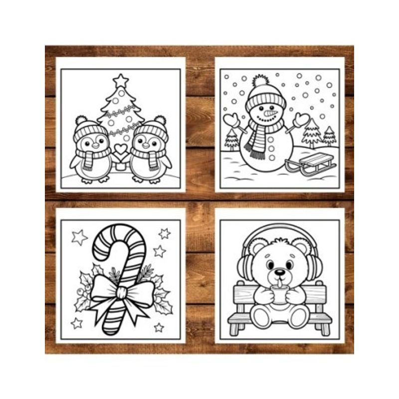 Carti si Birotica - Carti - Carti pentru copii - Carti de colorat - Carte de colorat, 50 de ilustratii Cozy Christmas, 106 pagini, A5 - Infinity.ro