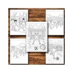 Carti si Birotica - Carti - Carti pentru copii - Carti de colorat - Carte de colorat, 50 de ilustratii Copii care joaca fotbal - Volumul II, 106 pagini, A5 - Infinity.ro