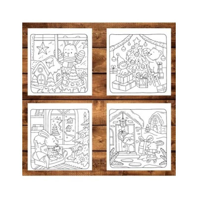 Carti si Birotica - Carti - Carti pentru copii - Carti de colorat - Carte de colorat, 50 de ilustratii Craciunul Fermecat, 106 pagini, A5 - Infinity.ro