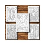 Carti si Birotica - Carti - Carti pentru copii - Carti de colorat - Carte de colorat, 50 de ilustratii Cryptomonede, 106 pagini, A5 - Infinity.ro