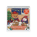Carti si Birotica - Carti - Carti pentru copii - Carti de colorat - Carte de colorat, 50 de ilustratii Cute Christmas, 106 pagini, A5 - Infinity.ro