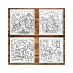 Carti si Birotica - Carti - Carti pentru copii - Carti de colorat - Carte de colorat, 50 de ilustratii Cute Christmas, 106 pagini, A5 - Infinity.ro
