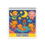 Carti si Birotica - Carti - Carti pentru copii - Carti de colorat - Carte de colorat, 50 de ilustratii Cozy Skies, 106 pagini, A5 - Infinity.ro