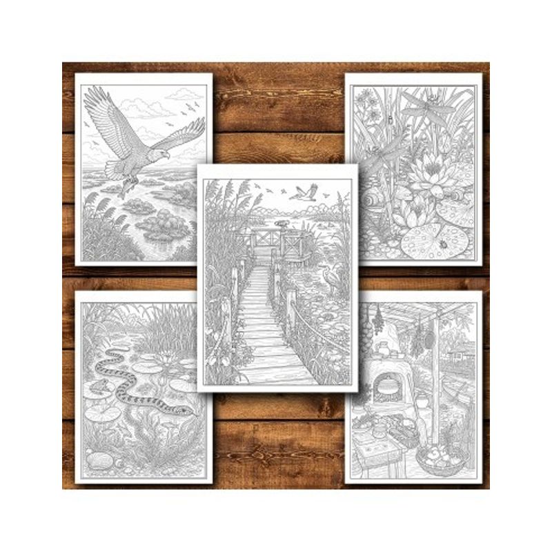Carti si Birotica - Carti - Carti pentru copii - Carti de colorat - Carte de colorat, 50 de ilustratii Delta Dunarii - Volumul I, 106 pagini, A5 - Infinity.ro