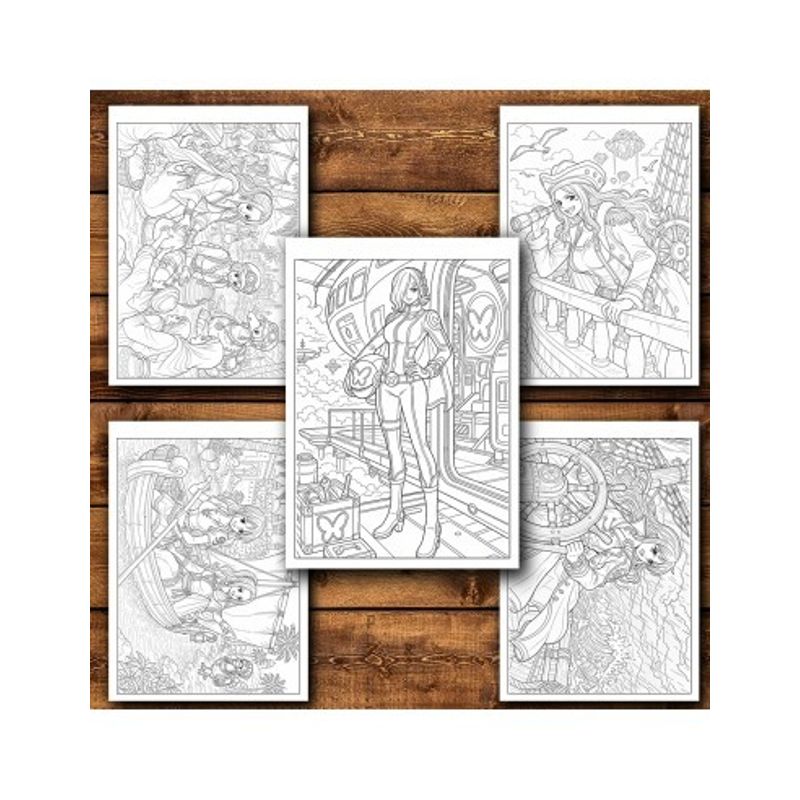 Carti si Birotica - Carti - Carti pentru copii - Carti de colorat - Carte de colorat, 50 de ilustratii Fete One Piece, 106 pagini, A5 - Infinity.ro