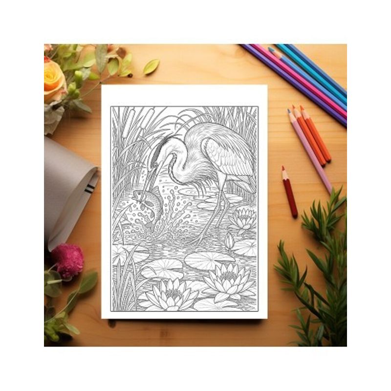 Carti si Birotica - Carti - Carti pentru copii - Carti de colorat - Carte de colorat, 50 de ilustratii Delta Dunarii - Volumul I, 106 pagini, A5 - Infinity.ro