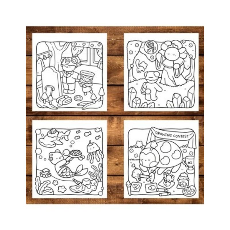 Carti si Birotica - Carti - Carti pentru copii - Carti de colorat - Carte de colorat, 50 de ilustratii Dreamy Friends, 106 pagini, A5 - Infinity.ro