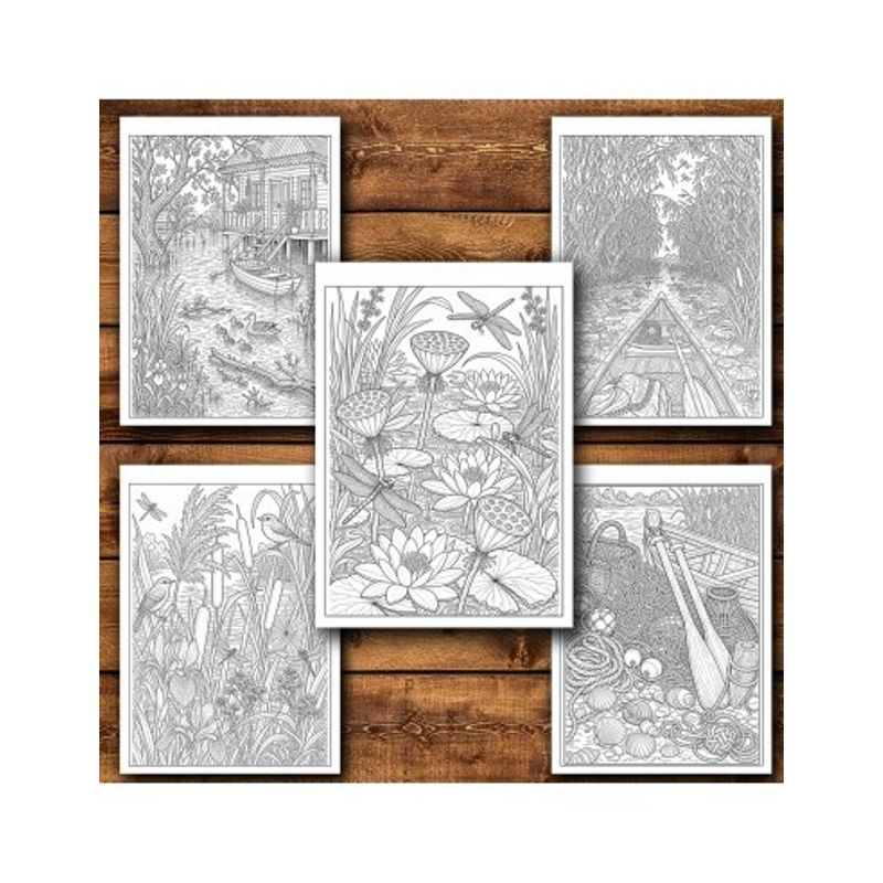 Carti si Birotica - Carti - Carti pentru copii - Carti de colorat - Carte de colorat, 50 de ilustratii Delta Dunarii - Volumul I, 106 pagini, A5 - Infinity.ro