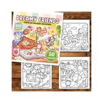 Carti si Birotica - Carti - Carti pentru copii - Carti de colorat - Carte de colorat, 50 de ilustratii Dreamy Friends, 106 pagini, A5 - Infinity.ro