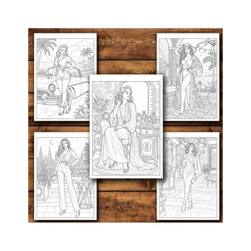 Carti si Birotica - Carti - Carti pentru copii - Carti de colorat - Carte de colorat, 50 de ilustratii Fete pozand sexy - Volumul I, 106 pagini, A5 - Infinity.ro