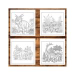 Carti si Birotica - Carti - Carti pentru copii - Carti de colorat - Carte de colorat, 50 de ilustratii Dinozauri - Volumul III, 106 pagini, A5 - Infinity.ro