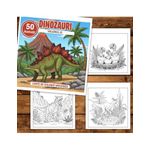Carti si Birotica - Carti - Carti pentru copii - Carti de colorat - Carte de colorat, 50 de ilustratii Dinozauri - Volumul III, 106 pagini, A5 - Infinity.ro