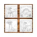 Carti si Birotica - Carti - Carti pentru copii - Carti de colorat - Carte de colorat, 50 de ilustratii Dinozauri - Volumul II, 106 pagini, A5 - Infinity.ro