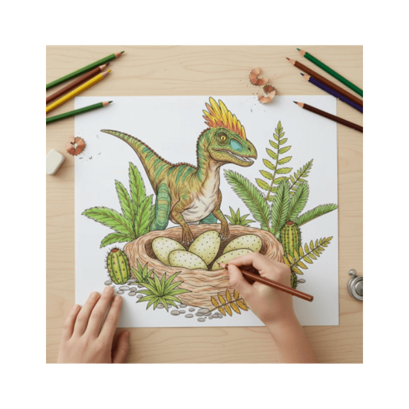 Carti si Birotica - Carti - Carti pentru copii - Carti de colorat - Carte de colorat, 50 de ilustratii Dinozauri - Volumul II, 106 pagini, A5 - Infinity.ro