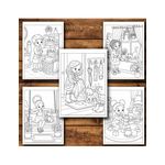 Carti si Birotica - Carti - Carti pentru copii - Carti de colorat - Carte de colorat, 50 de ilustratii Fetite la joaca - Volumul III, 106 pagini, A5 - Infinity.ro