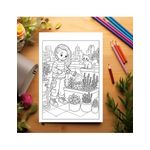 Carti si Birotica - Carti - Carti pentru copii - Carti de colorat - Carte de colorat, 50 de ilustratii Fetite la joaca - Volumul II, 106 pagini, A5 - Infinity.ro