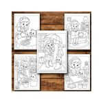 Carti si Birotica - Carti - Carti pentru copii - Carti de colorat - Carte de colorat, 50 de ilustratii Fetite la joaca - Volumul I, 106 pagini, A5 - Infinity.ro