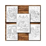 Carti si Birotica - Carti - Carti pentru copii - Carti de colorat - Carte de colorat, 50 de ilustratii Fetite la joaca - Volumul I, 106 pagini, A5 - Infinity.ro