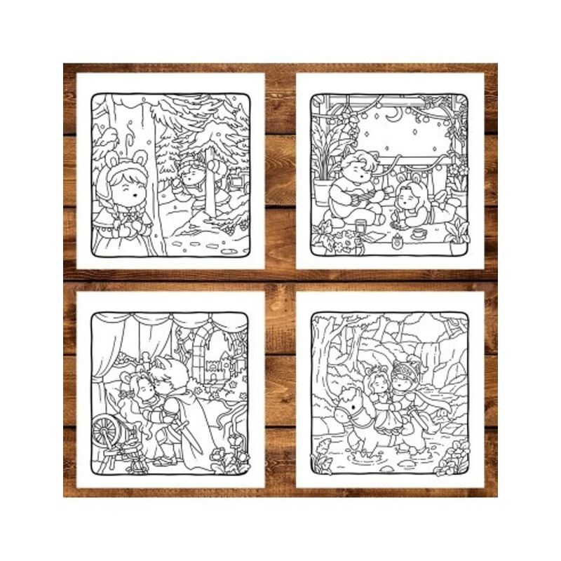 Carti si Birotica - Carti - Carti pentru copii - Carti de colorat - Carte de colorat, 50 de ilustratii Fluffy Love, 106 pagini, A5 - Infinity.ro