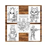Carti si Birotica - Carti - Carti pentru copii - Carti de colorat - Carte de colorat, 50 de ilustratii Fortnite, 106 pagini, A5 - Infinity.ro