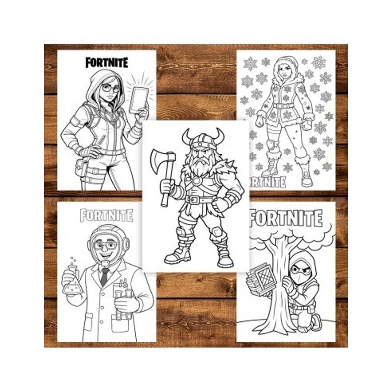 Carti si Birotica - Carti - Carti pentru copii - Carti de colorat - Carte de colorat, 50 de ilustratii Fortnite, 106 pagini, A5 - Infinity.ro