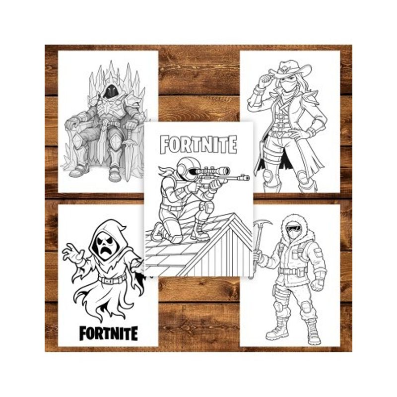 Carti si Birotica - Carti - Carti pentru copii - Carti de colorat - Carte de colorat, 50 de ilustratii Fortnite 3, 106 pagini, A5 - Infinity.ro