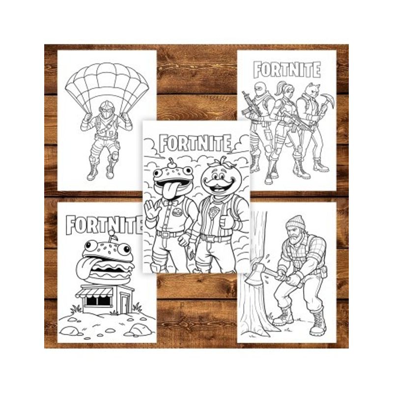 Carti si Birotica - Carti - Carti pentru copii - Carti de colorat - Carte de colorat, 50 de ilustratii Fortnite 3, 106 pagini, A5 - Infinity.ro