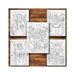 Carti si Birotica - Carti - Carti pentru copii - Carti de colorat - Carte de colorat, 50 de ilustratii Ilustratii Religioase - Volumul I, 106 pagini, A5 - Infinity.ro