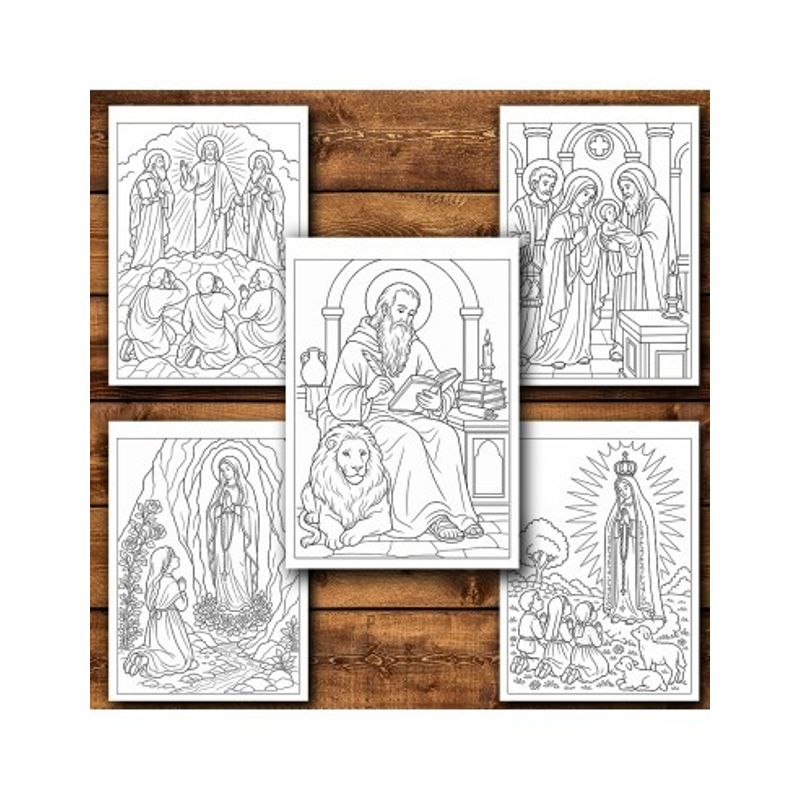 Carti si Birotica - Carti - Carti pentru copii - Carti de colorat - Carte de colorat, 50 de ilustratii Ilustratii Religioase - Volumul I, 106 pagini, A5 - Infinity.ro