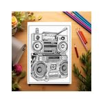 Carti si Birotica - Carti - Carti pentru copii - Carti de colorat - Carte de colorat, 50 de ilustratii Hip-Hop, 106 pagini, A5 - Infinity.ro