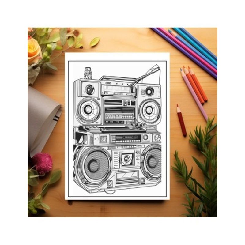 Carti si Birotica - Carti - Carti pentru copii - Carti de colorat - Carte de colorat, 50 de ilustratii Hip-Hop, 106 pagini, A5 - Infinity.ro